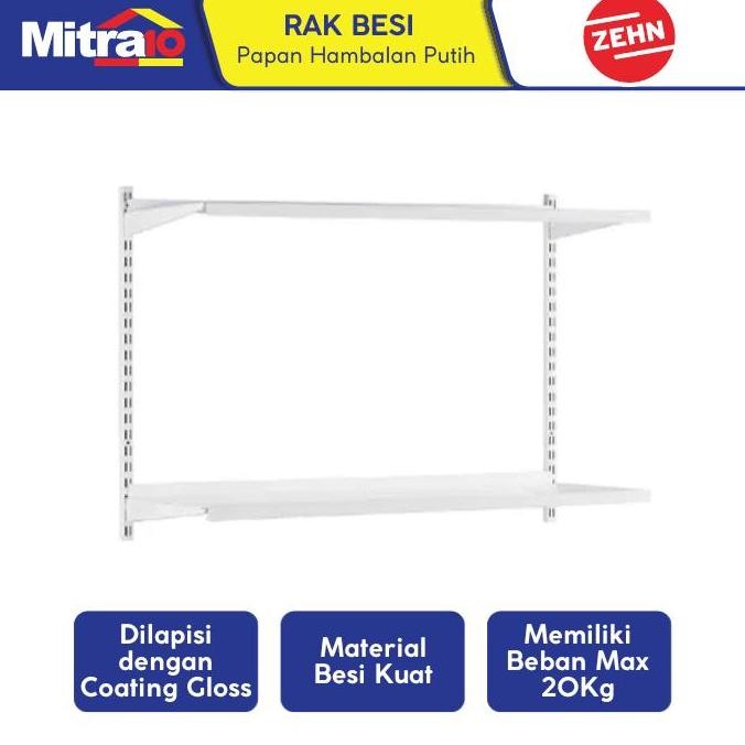 TERBARU - Zehn Rak Besi Papan Hambalan Putih (Set)