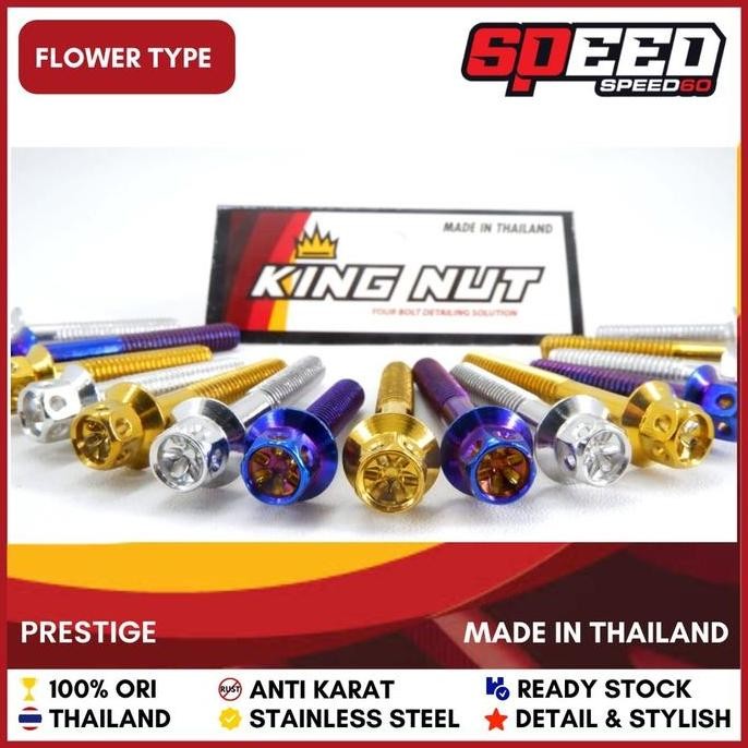 PROMO DISKON - Baut Dudukan Stang Satria Fu Baut Probolt Thailand Stainless Steel King Nut