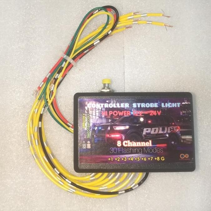 TERBARU - MODUL STROBO BLITZ PJR HIGH POWER 2V 24V 8 CHANNEL 0 MODE KEDIP