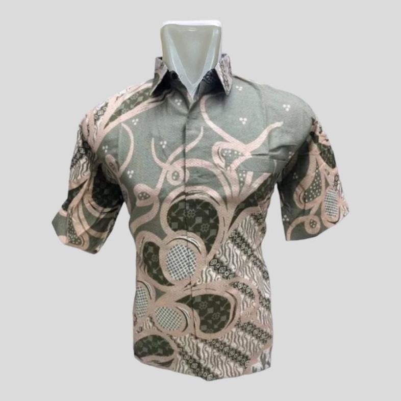 Best - batik couple ayah anak katun premium COD/BATIK COUPLE AYAH ANAK HIJAU SAGE PREMIUM 
