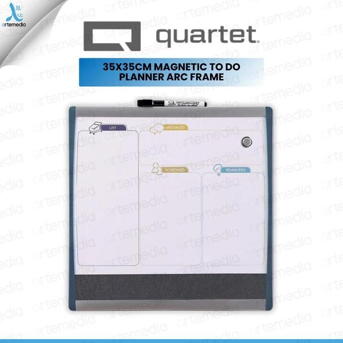 

NEW QUARTET Magnetic To Do Planner Board Arc Frame 14"X14"Inch Papan Tulis Planner Premium 35x35cm