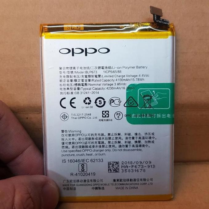 TERBARU - Baterai Oppo A3s Original