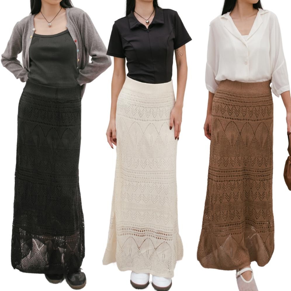 NN - Rok Wanita Rok Rajut Knit Skirt Rok Brukat Rok Span Rok Panjang Rok Highwaist Maxi Skirt Rok Bo