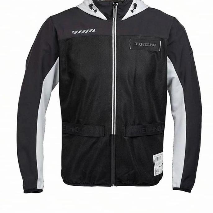 BEBAS ONGKIR - TAICHI JAKET RSJ334 BLACK WHITE | JAKET RIDING | ORIGINAL TAICHI 100%