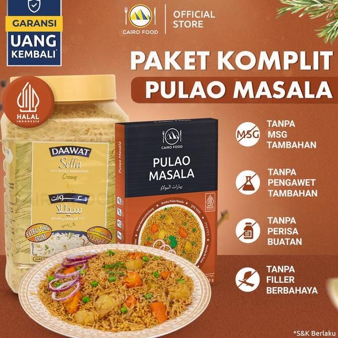 

Paket Komplit Pulao Masala Sehat Tanpa Msg, 100% Rempah Murni|CairoFood