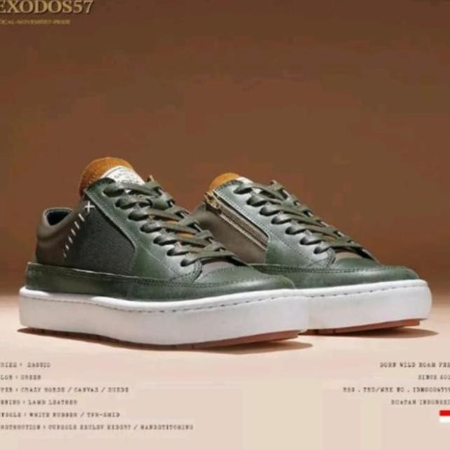 TERLARIS - SEPATU EXODOS57 SAGIO GREEN | SEPATU BIKERS | ORIGINAL