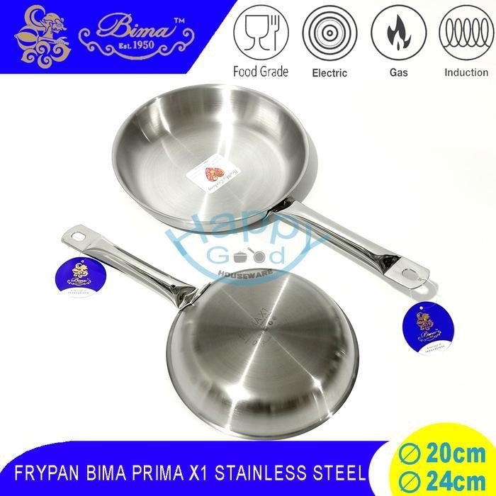 PWH BIMA PRIMA X1 | HERITANCE CLASSIC | CHEFS 20-24CM FRYPAN/PANCI PENGGORENGAN STAINLESS STEEL SUS3