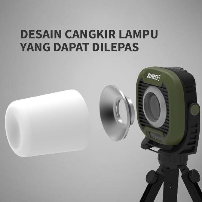 LAMPU CAHAYA TERANG 1500 LUMENS - SUNREI C1500-PRO