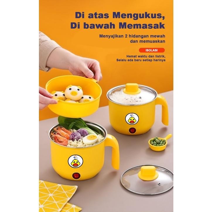 Racun Shopee Hj-77 [ Pplus ] Panci Listrik Serbaguna Hemat Listrik 450 Wat Anti Lengket /  Elektrik 
