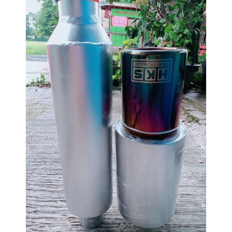 Knalpot Mobil Racing HKS Gronel+Resonator Type Suara Bass Adem Ulem Cocok Digunakan Untuk Semua Jeni