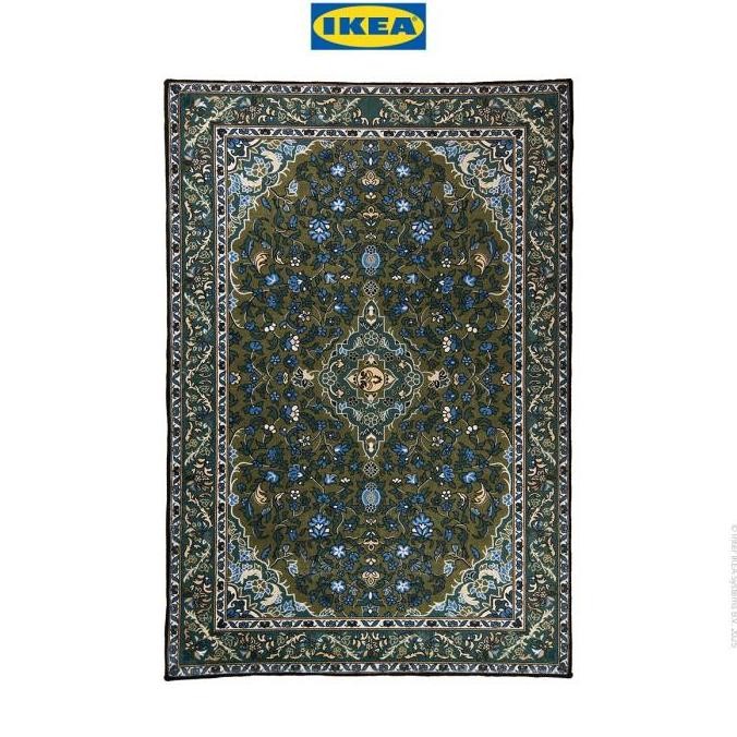 IKEA SHUFU Karpet Kecil Minimalis Hijau 75x115cm