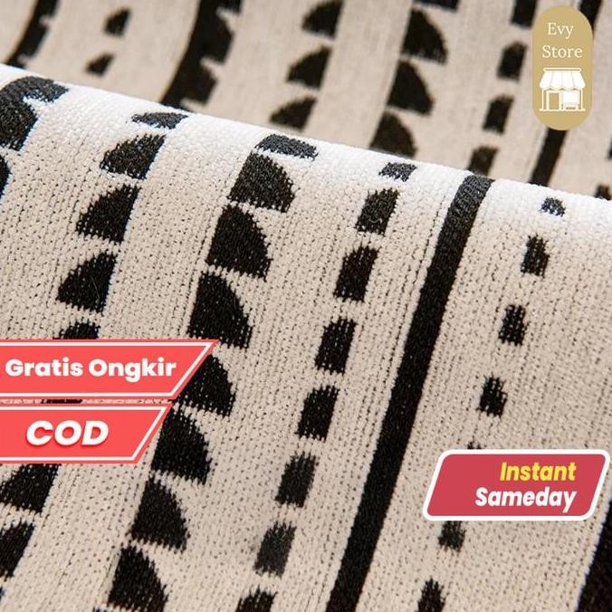 Evy Store Sarung Sofa Cover Ruang Tamu Chennile Alas Sofa Sudut 1 2 3 4 L Seater Dekorasi Ruang Tamu