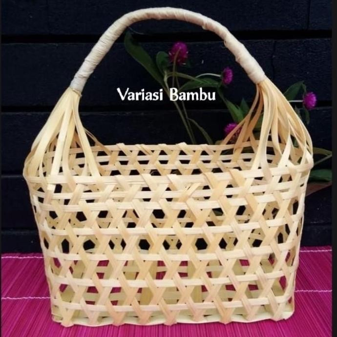 (Good) Keranjang Tas Jinjing Anyaman Bambu Tas Keranjang Anyaman Bambu
