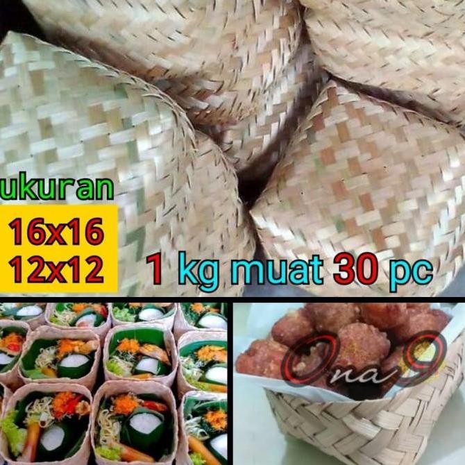 (Good) besek,pipiti,anyaman bambu kotak nasi,besek getuk termurah