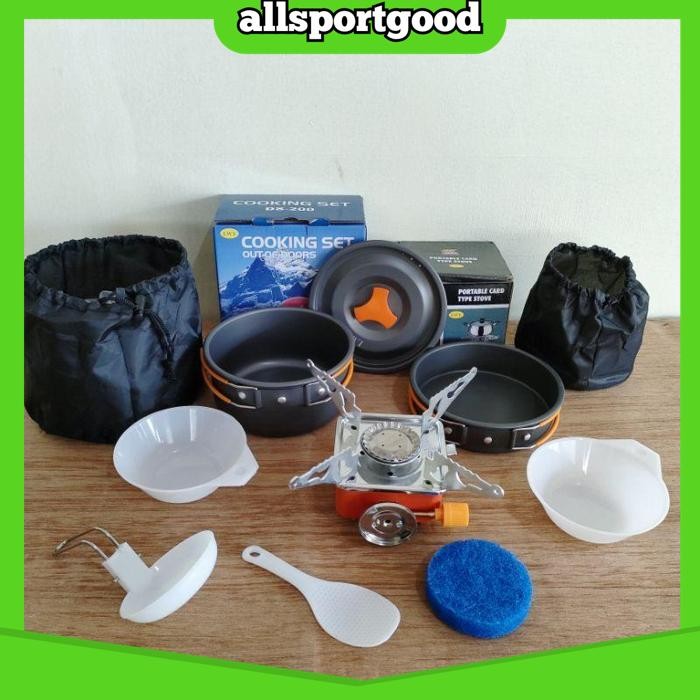 PAKET ALAT MASAK CAMPING MURAH : COOKING SET & KOMPOR GUNUNG UNTUK 1-3 ORANG TERJAMIN BEST
