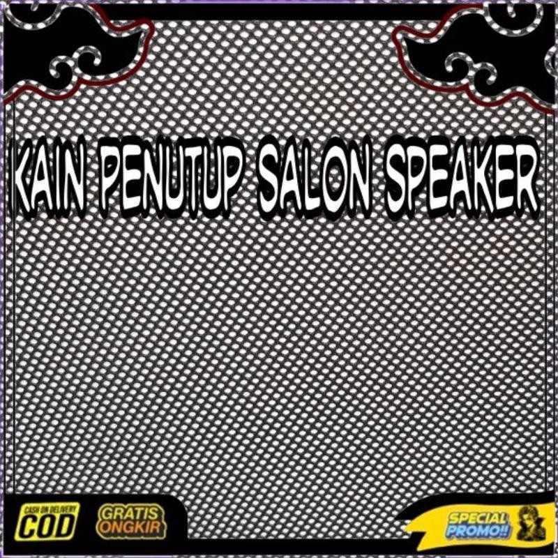 New Stock Bestseller Kain Penutup Salon Speaker Hitam Kain Jala Lemes Hitam (Harga Per 0,5M)