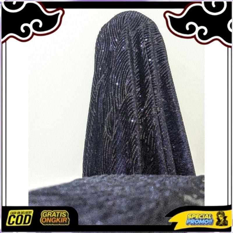 Siap Dikirim "Promo"Kain Buludru Payet/Border Payet Kain Buludru