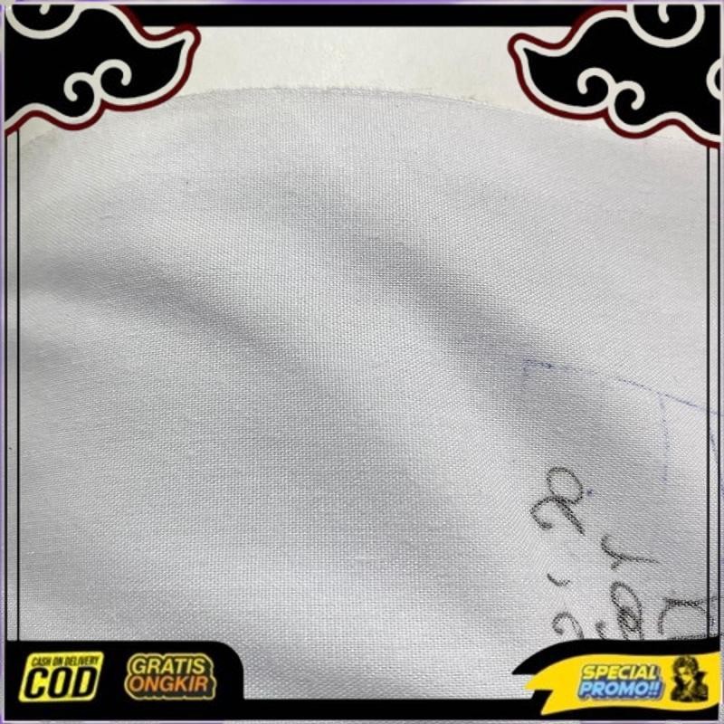 Smile Today ( Per Setengah Meter ) Kain Tetoron Katun Putih Tc Kamatex Lebar 115 Cm Meteran Bahan Ba