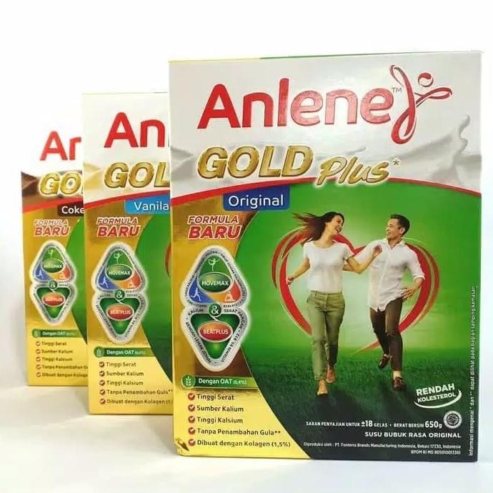 

(Good) Anlene Gold 5x Susu Kalsium Usia 51 tahun keatas Rasa Vanilla / Coklat / Plain (Original) 640 gram