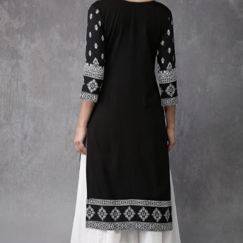 (Good) Laqueens Anouk kurta india kurti hitam black midi dress atasan wanita remaja tunik