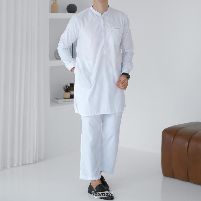 (Good) Oosman - Kurta Koko Setelan Pria Dewasa Pakistan Premium Lengan Panjang