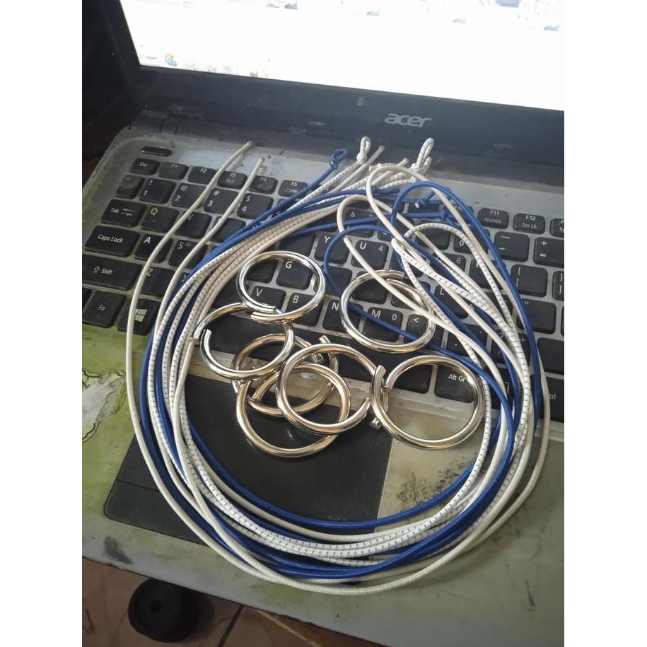 (Good) PAKET ADU LAYANGAN Karet 1 meter + Ring adu layangan besar kecil