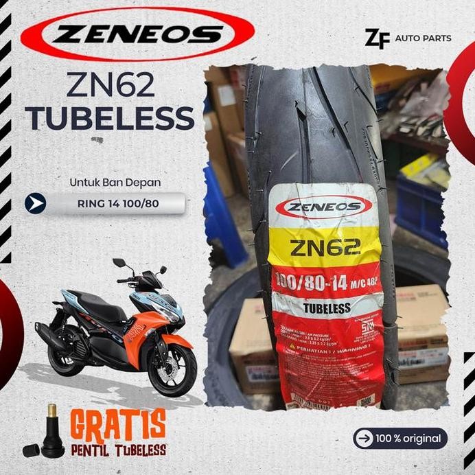 BAN MOTOR AEROX ZENEOS ZN62 Ring 14 TUBELESS DEPAN BELAKANG AEROX murah