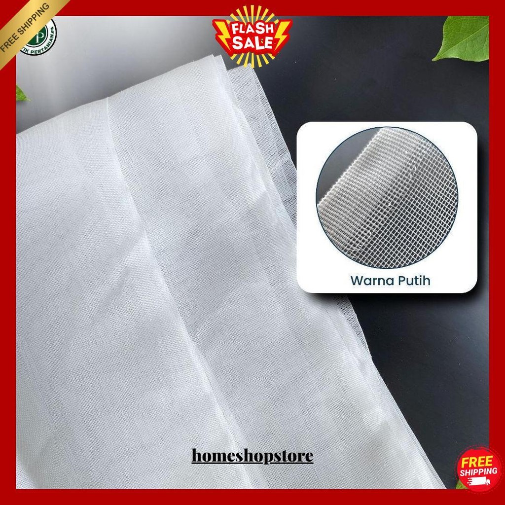 Insect Net Lebar 1 Meter - Jaring Penghalang Serangga Greenhouse - Jaring Kasa Insect Net Bisa Cod