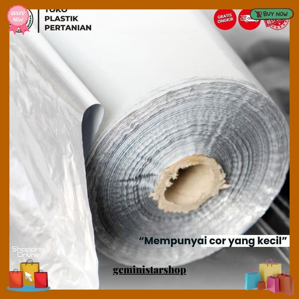 Plastik Mulsa Perak 1 Roll 8 Kg Mulsa Grenjeng Lebar 90 Cm Bisa Cod