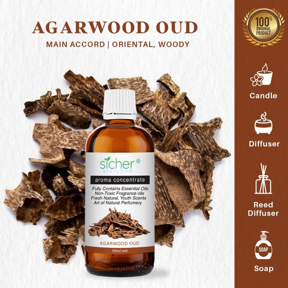 Sicher Fragrance Oil Agarwood Oud 100ml Relaksasi