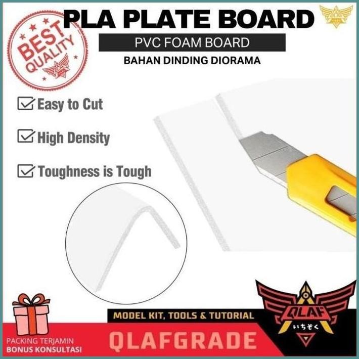 

STOCK NEW PLA PLATE BOARD 2MM LARGE PVC FOAM 60X40 DIORAMA DINDING MAKET MODEL TERLARIS