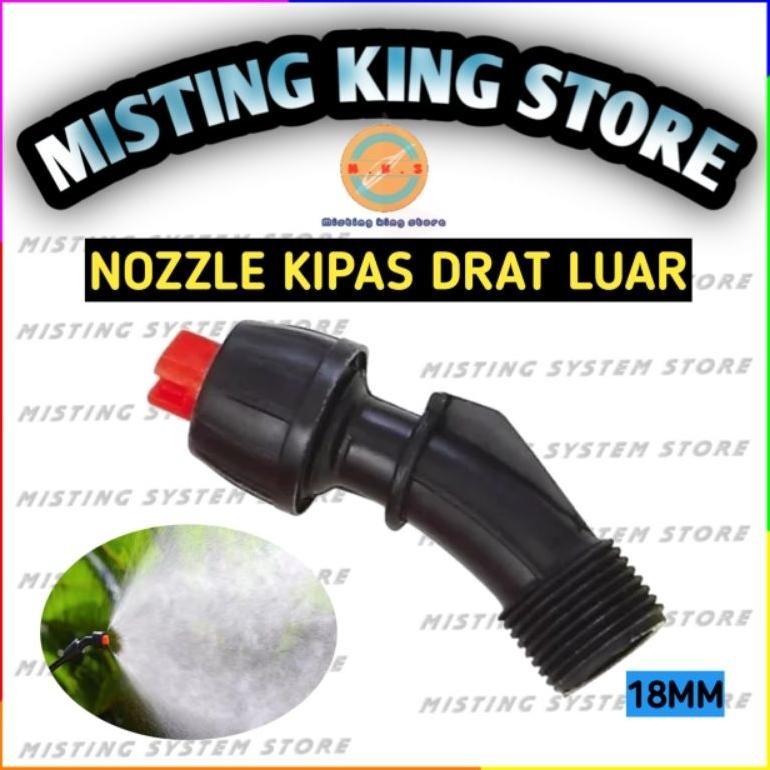 Promo Cod Nozzle Sprayer Drat Luar 18Mm / Nozle Kipas Knapsack Manual Elektrik Spuyer Pertanian M18 