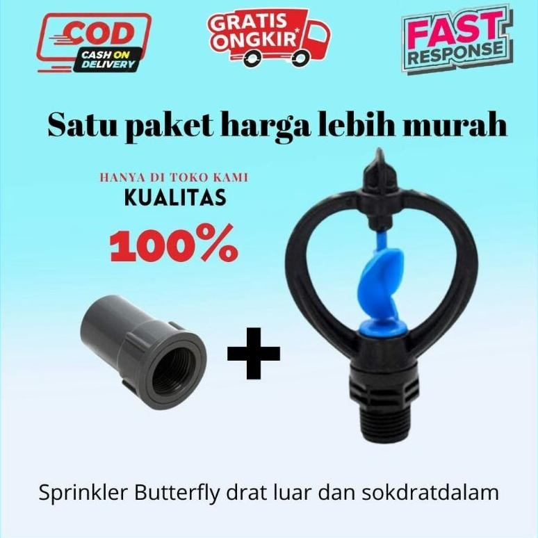 Promo Cod Sprinkler Pertanian Springkle Sprinkler Taman Sistem Irigasi Sprinkler Butterfly Kebun Dra
