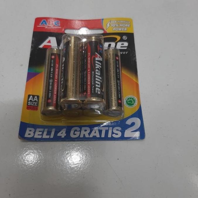 Batre Alkaline AA isi 6/ Alkaline ABC AA 4+2/Baerai ABC Alkaline AA murah