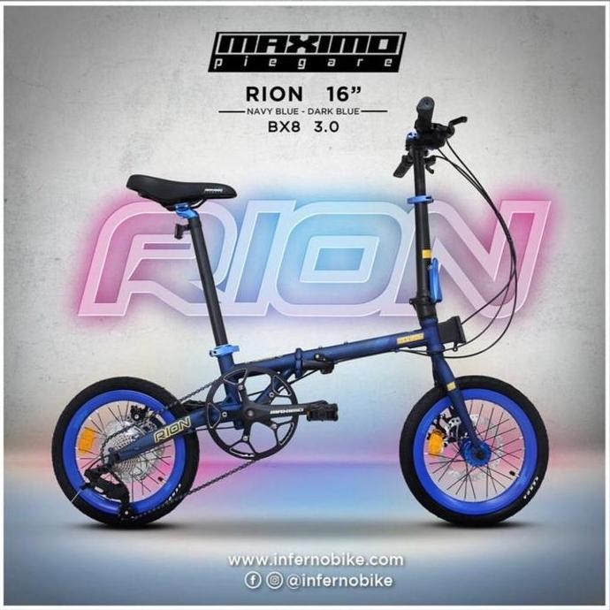 SEPEDA LIPAT MAXIMO PIEGARE RION 8SPEED 16 INCH murah
