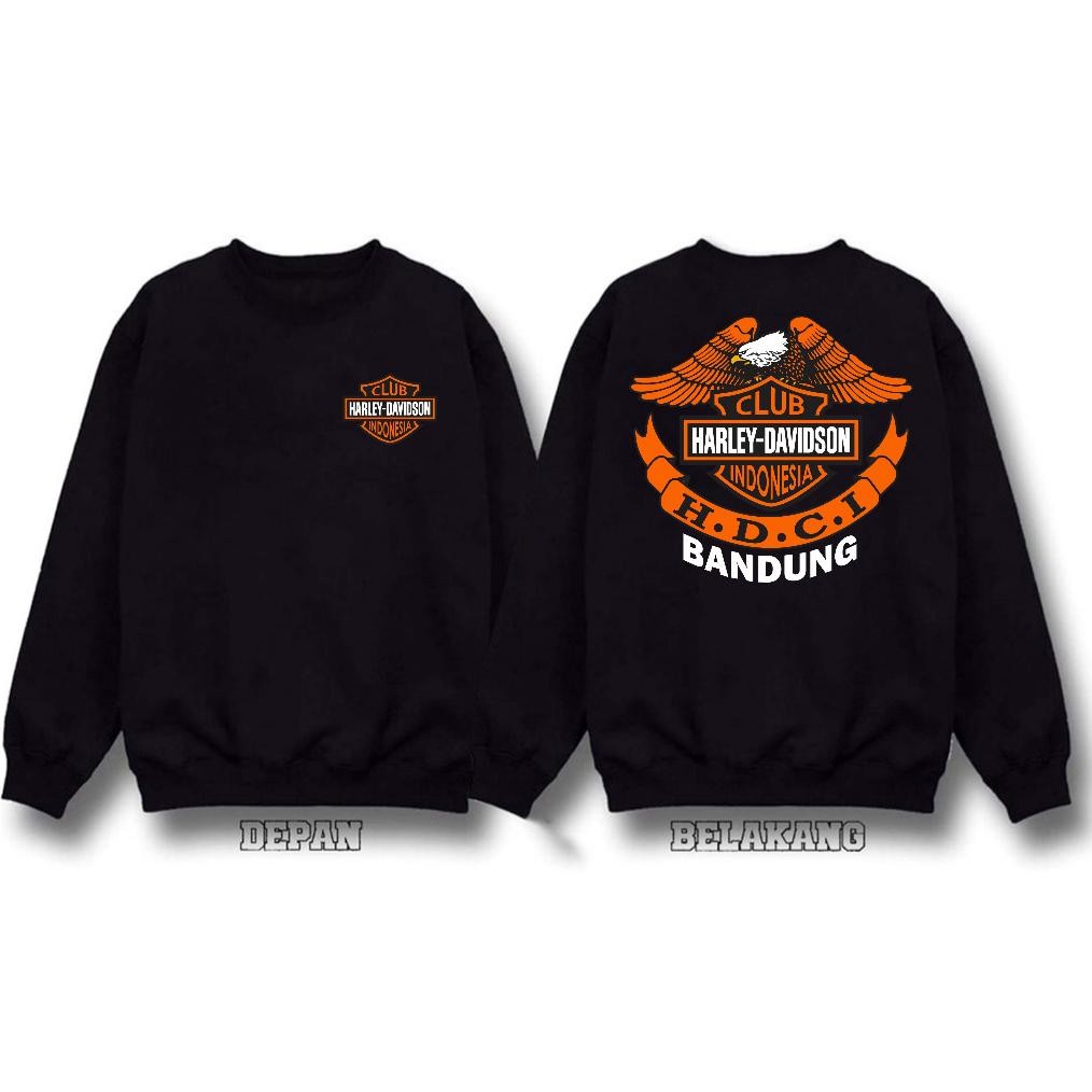 JAKET SWEATER HARLEY DAVIDSON HDCI CUSTOM NAMA BIG SIZE JUMBO