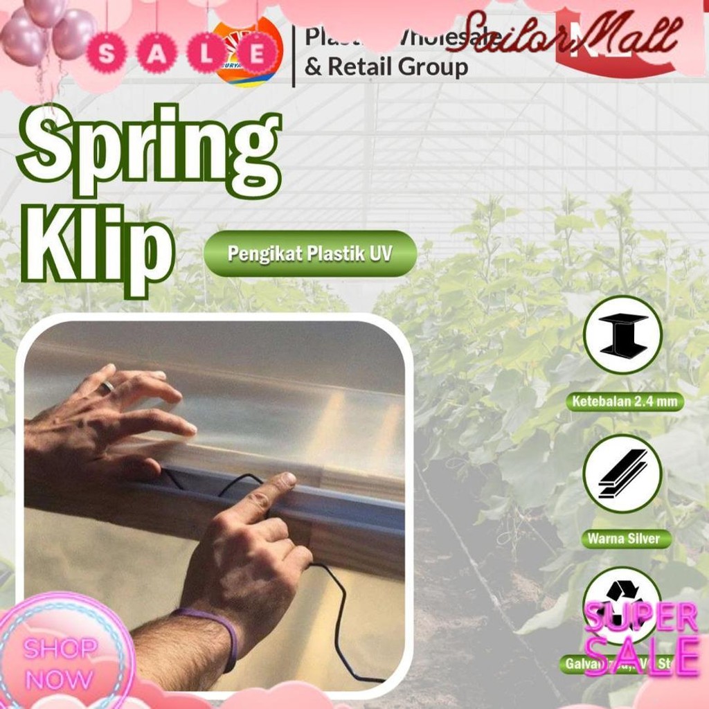 Sale Penjepit Plastik UV / Spring Klip Alat Pasang Plastik UV