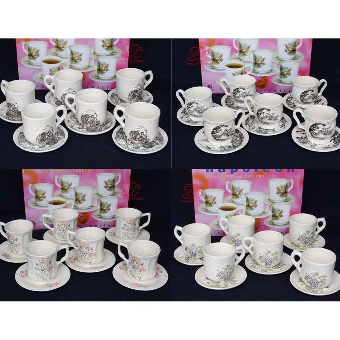 Cangkir set /gelas set /cangkir kado napoleon 12 pcs.