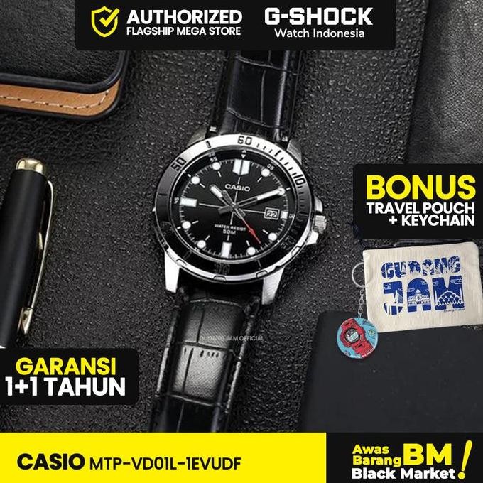 Casio General Mtp-Vd01L-1Evudf | Jam Tangan Pria Cowok | Analog | Anti Air | Original | Casio Watche