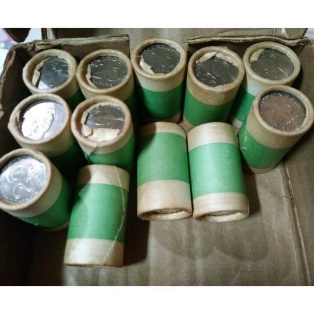 Koin Roll 25 Rupiah Burung Tahun 1971