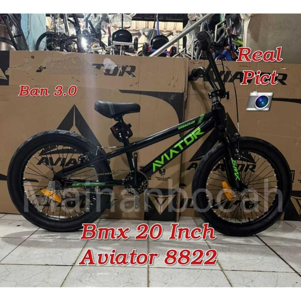 SEPEDA ANAK LAKI BMX 20 INCH AVIATOR 8822 BAN 3.0 TERBARU