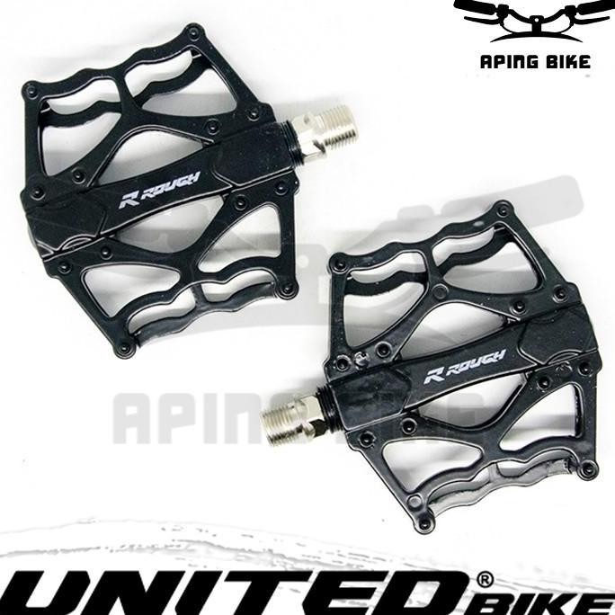 PEDAL UNITED ROUGH P25 PEDAL ALLOY BEARING PEDAL SEPEDA MTB LIPAT ROAD ORIGINAL DAN TERPERCAYA