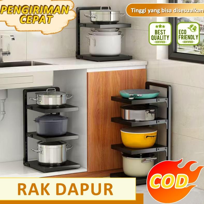 Rak Panci Bawah Kolong Dapur Rak Panci Susun Rak Kolong Dapur Rak Pot Kabinet Atas Wastafel Dapur Di