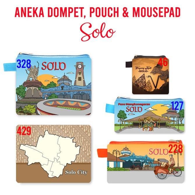 Open DS] SOLO Dompet Souvenir Suvenir Oleh Oleh Mini Wallet Negara Dompet Panjang Pouch Mouse Pad In