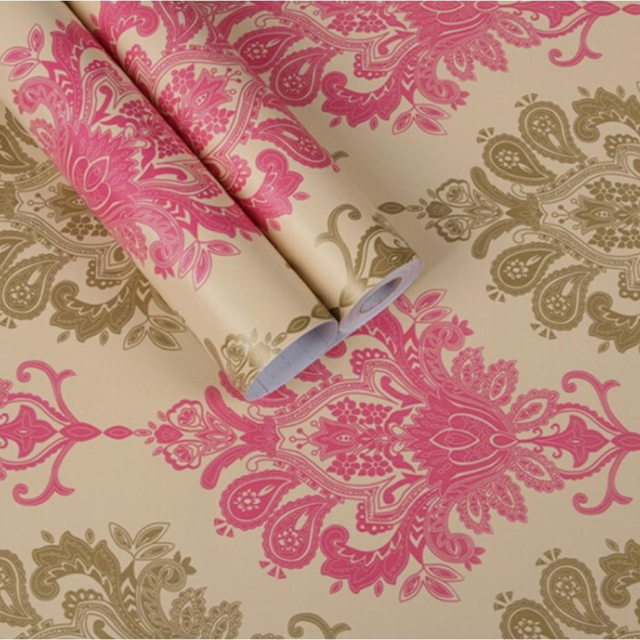 PAKET 5 ROLL Wallpaper dinding Ukuran 45Cm X 10 meter Wallpaper stiker dinding CY wallpaper kamar ti