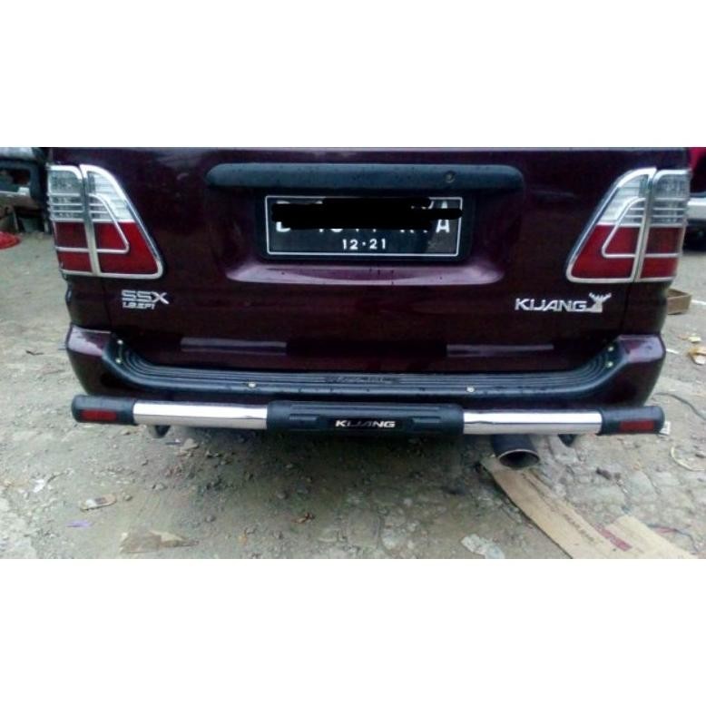 BUMPER/TANDUK PENGAMAN BELAKANG STAINLES KIJANG NEW KAPSUL/LGX/KRISTA/SGX TAHUN 1997-2004 Fulset