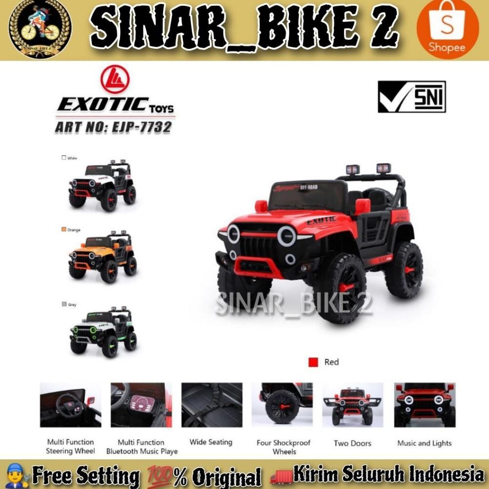 Mobil Mobilan Aki EXOTIC EJP 7725 JEEP & EJP 7732 Remote Control Mainan Anak