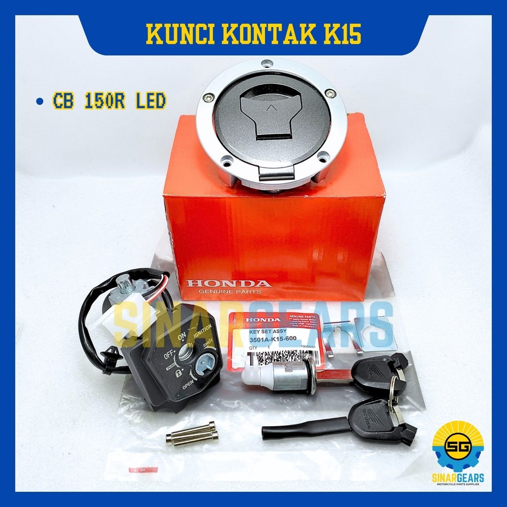 Keyset Original Honda K15 Kunci Kontak CB150R New CB 150R LED Konci Motor Set Key Set Ori AHM