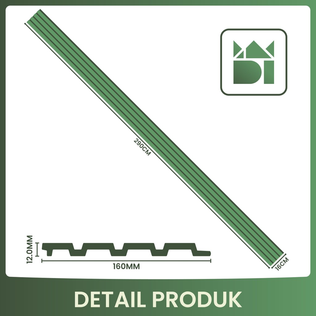 Adipatidindinding - WOOD PANEL 3D KODE LY - 02 | WALL PANEL WPC TEBAL 12 MM LEBAR 16 CM TINGGI 2.9 M