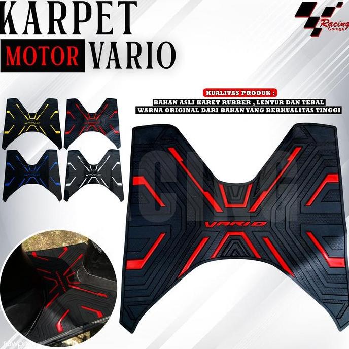 DF387>> KARPET VARIO 125 150 ABS CBS ISS OLD NEW ALAS KAKI BORDES PIJAKAN  TATAKAN MOTOR ANTI LICIN 